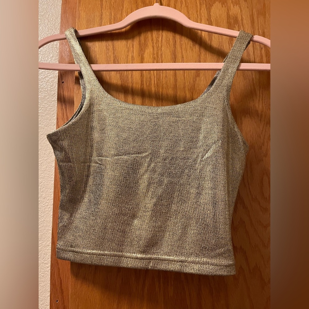 Metallic Gold crop top